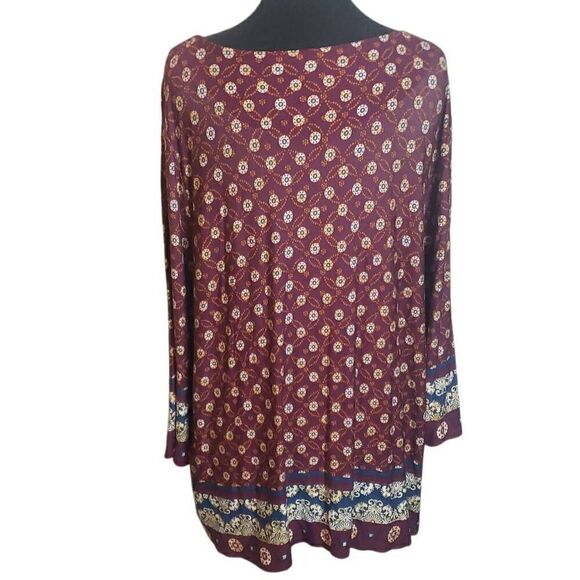 Chicos Maroon Blouse Size 3 - Picture 4 of 13